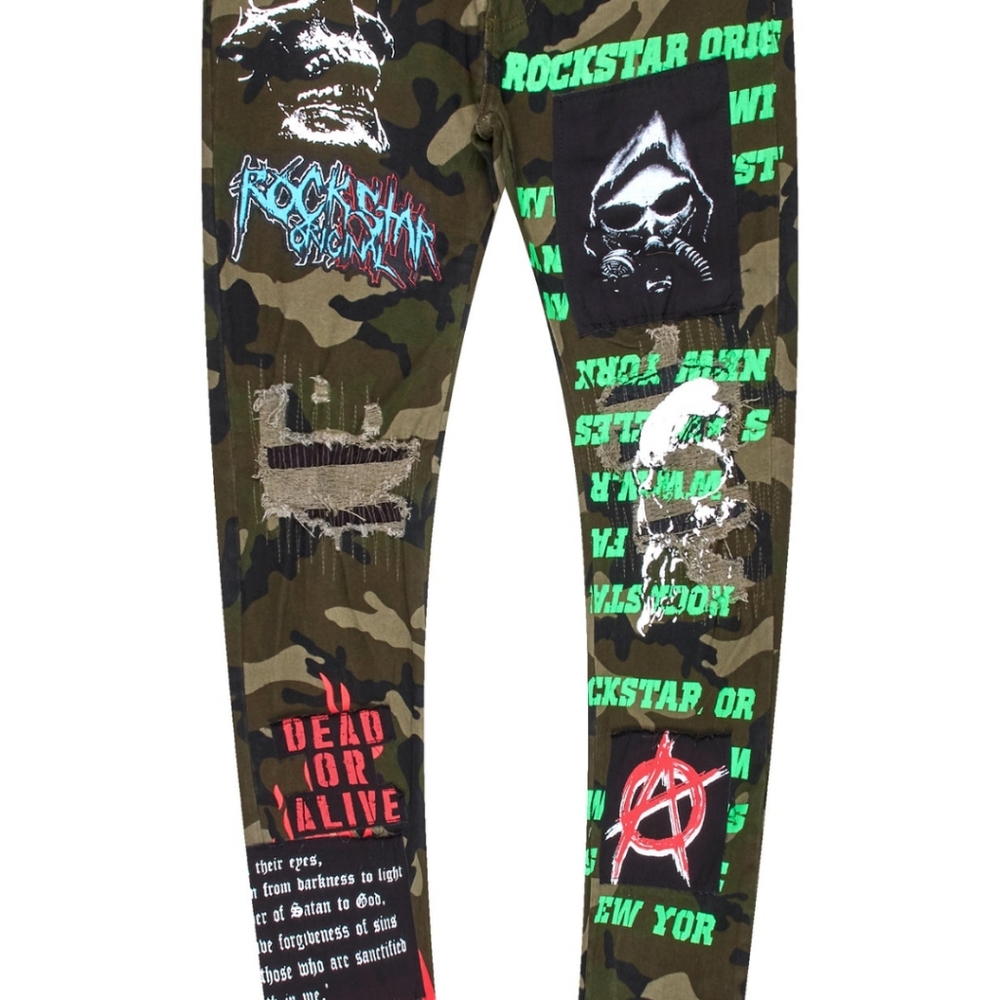 ROCKSTAR RIDGE PRINTED JEAN - Picture 2 of 5